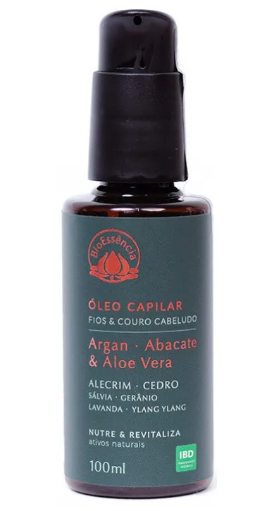 BioEssência Óleo Capilar com Argan, Abacate e Aloe Vera 100ml