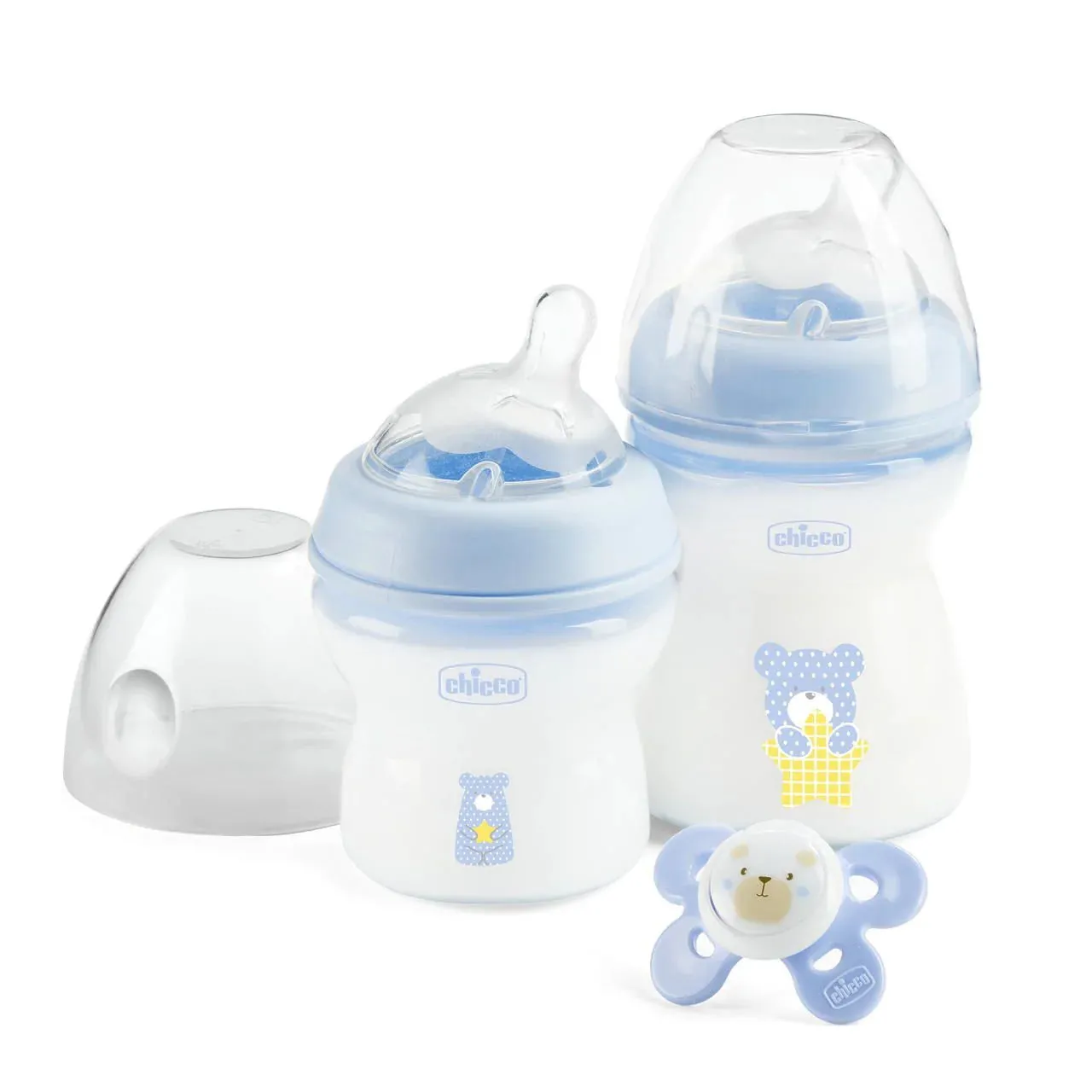 Chicco Conjunto Natural Feeling +0 meses Azul Ursinho