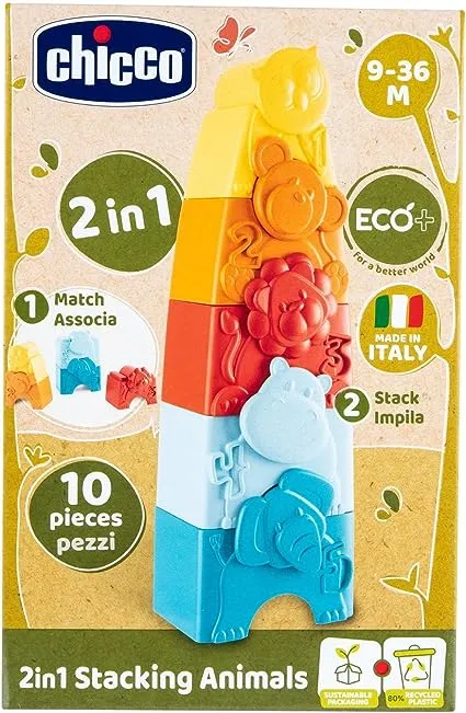 Chicco Animais Empilháveis 2 em 1 Eco+