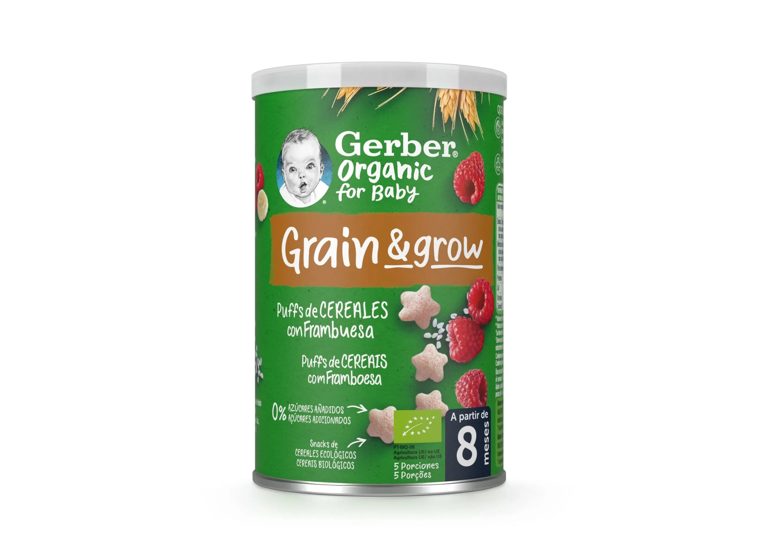 Nestlé Gerber Organic Nutripuffs Framboesa (+8m) 35g