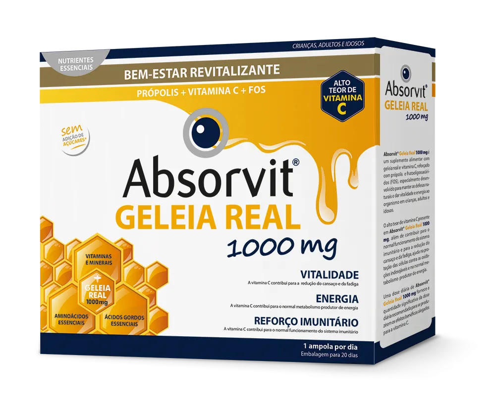 Absorvit Geleia Real 10 mL x 20 Ampolas
