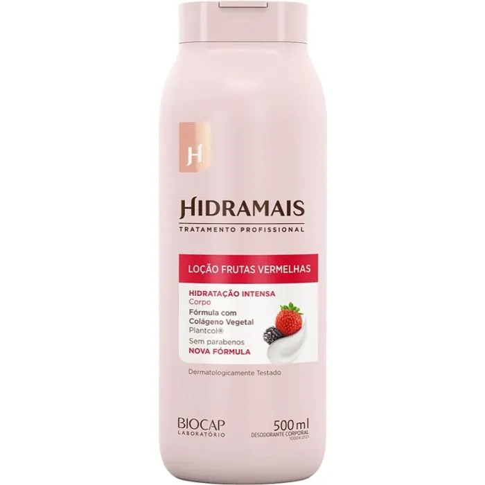 Loção Hidratante Biocap Hidramais Frutas Vermelhas, 500mL