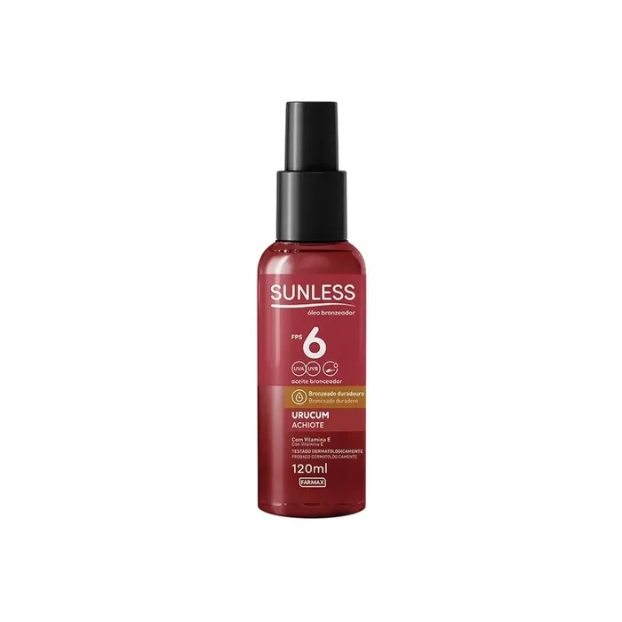 Oleo Bronzeador Sunless Urucum Fps6 120ml