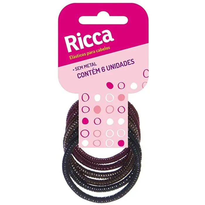 Elastico Ricca Sem Metal Brilho 4Mm Ricca Multicor