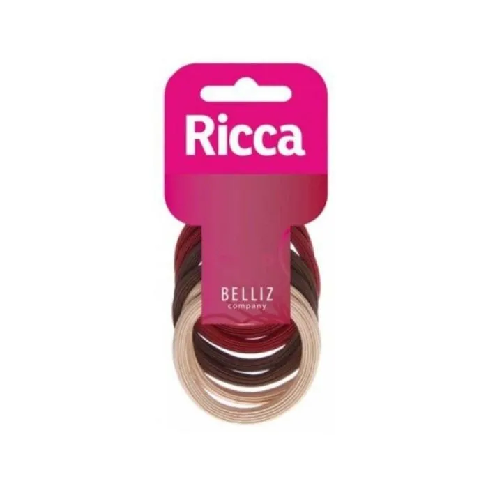 Elástico De Cabelo Ricca Sem Metal 6 Unidades