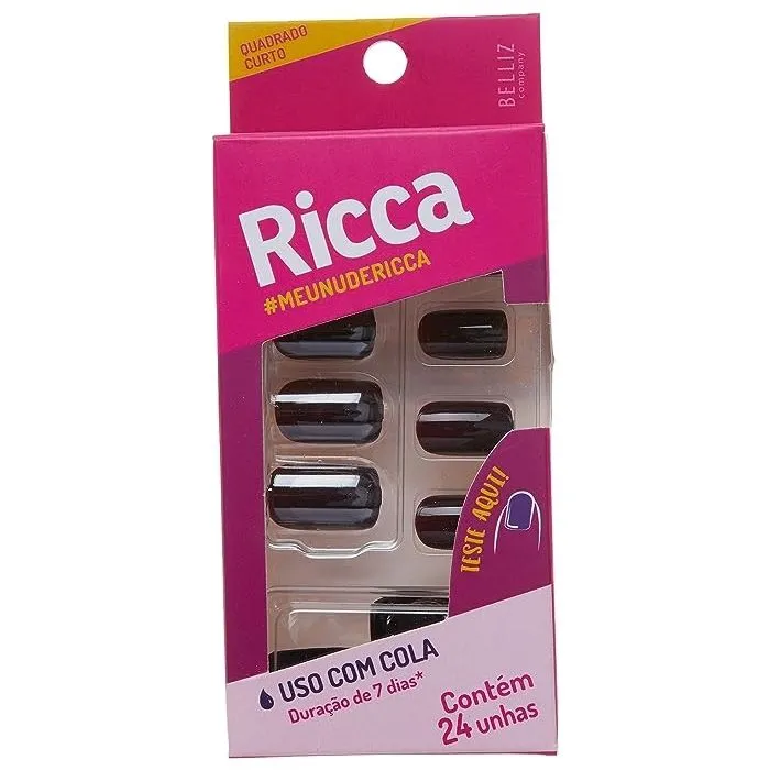 Unhas Ricca Coloridas Quad Curto