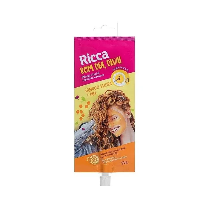 Máscara Facial Nutritiva Noturna, Ricca, Amarelo