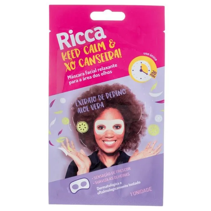 Máscara Facial Relaxante Para A Area Dos Olhos, Ricca, Branco