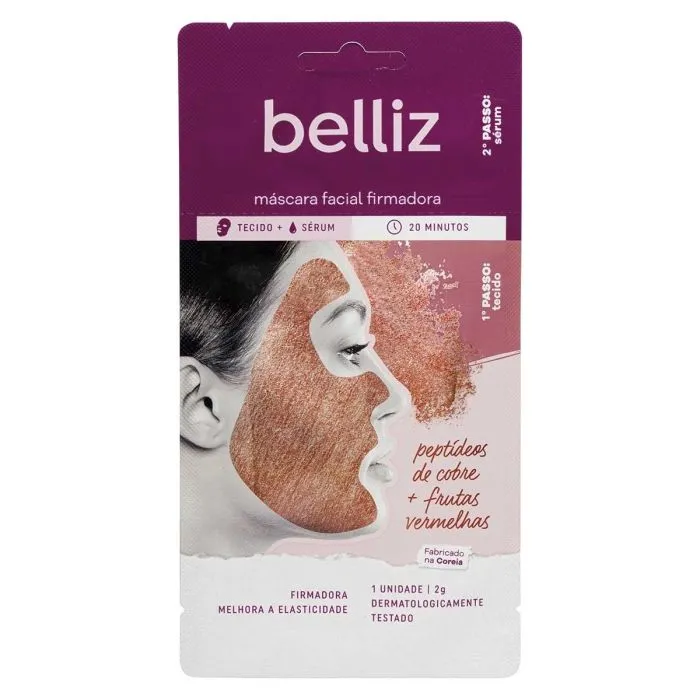 Máscara Facial Firmadora Com Cobre Belliz