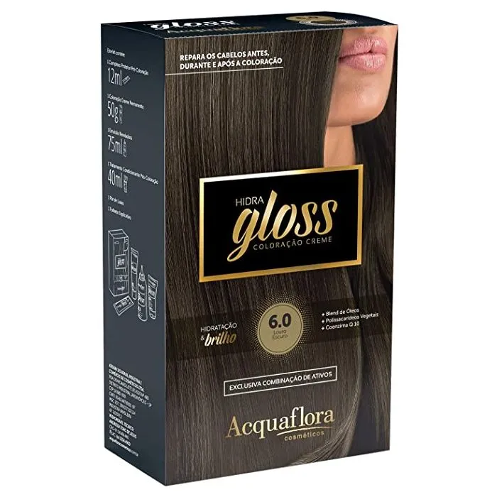 Tintura Acquaflora Gloss 6.0 Louro Escuro