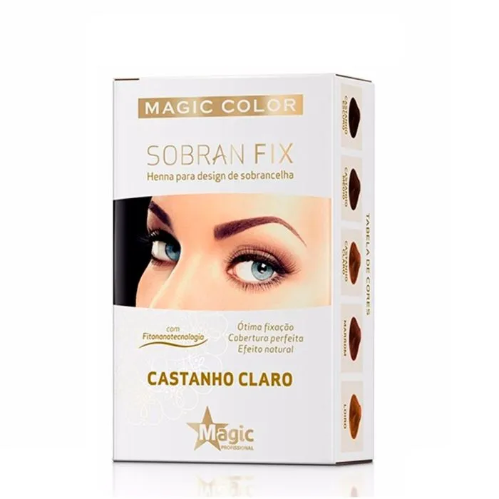 Henna Para Sobrancelha Magic Color Fix Castanho Claro