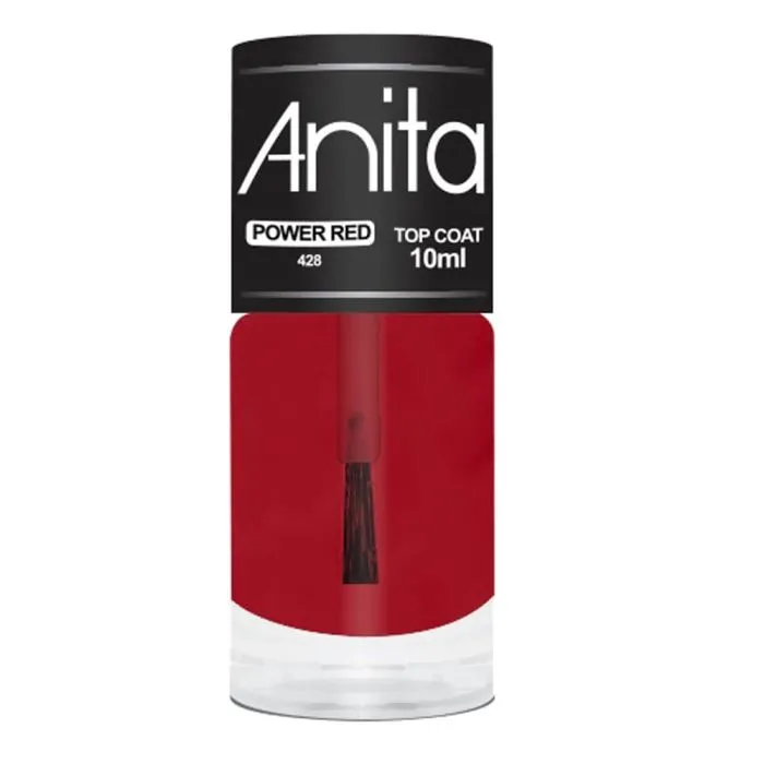 Esmalte Anita 10mL Top Coat Power Red