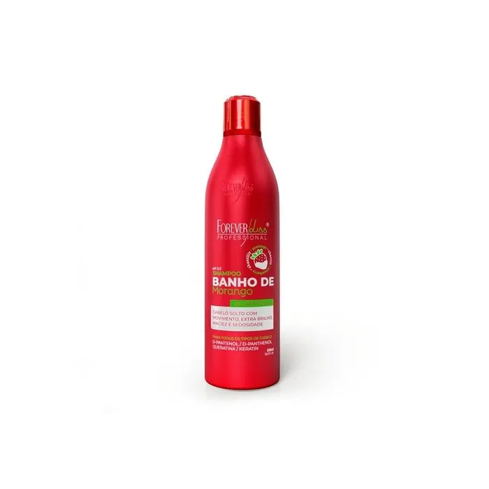 Shampoo Forever Liss 500mL Banho De Morango