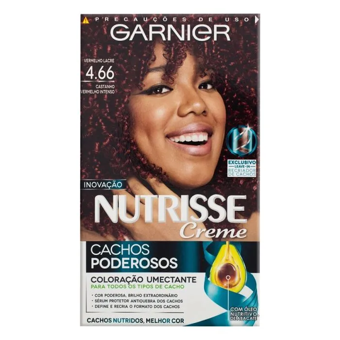 Tintura Nutrisse Creme 4.66 Cachos Poderosos