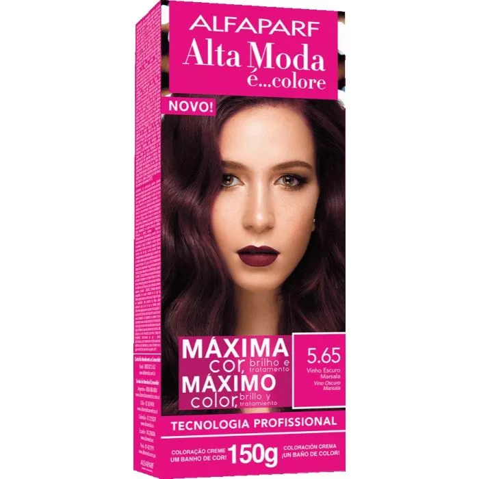 Tintura Creme Alfaparf Alta Moda É Colore Nº 5.65 Vinho Escuro Marsala