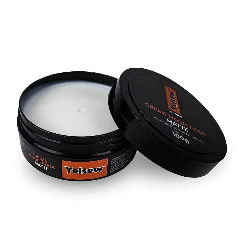 Creme Modelador Pomada Matte Fosco Cabelo Penteado Definição Prolongada Hidratação Antifrizz 100g, Yelsew