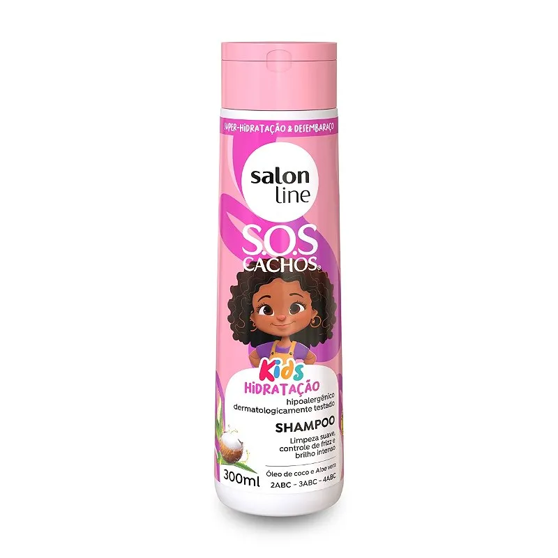 Shampoo Sos Cachos Kids Limpeza Suave Salon Line 300ml