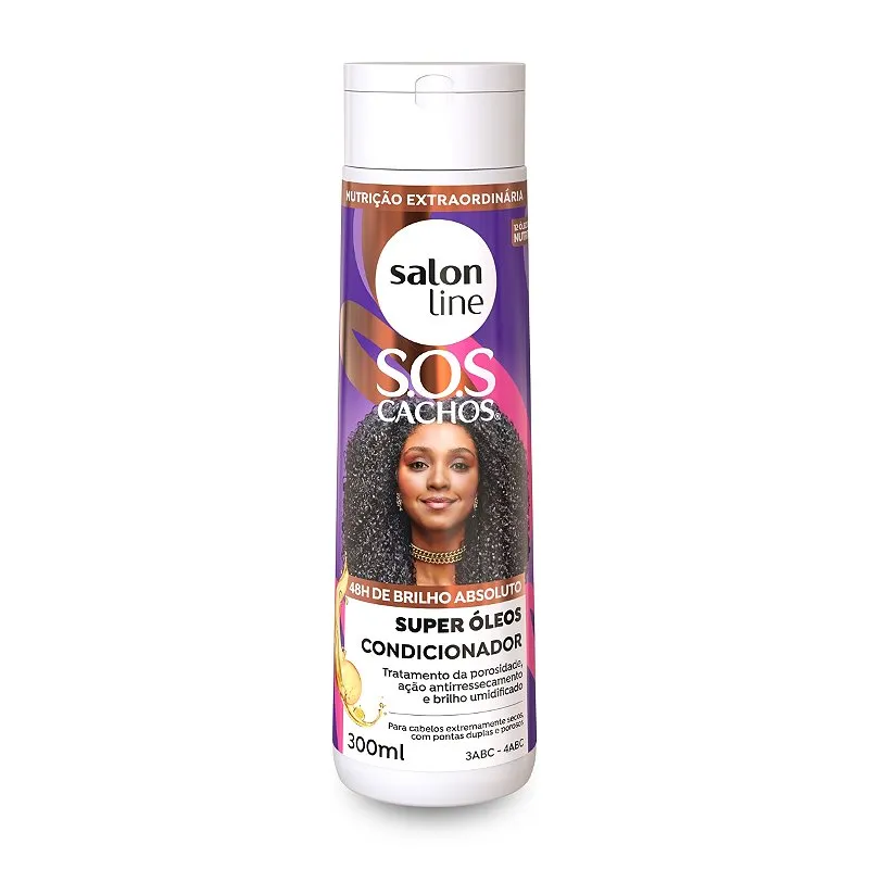 Condicionador Cachos 48h Brilho Super Óleos Salon Line 300ml