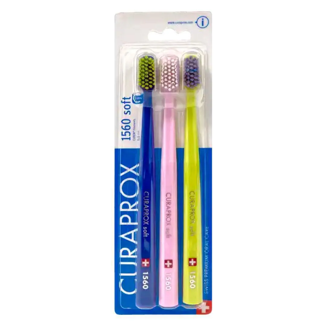 Curaprox escova de dentes CS 1560 Soft 3 Pcs Conjunto