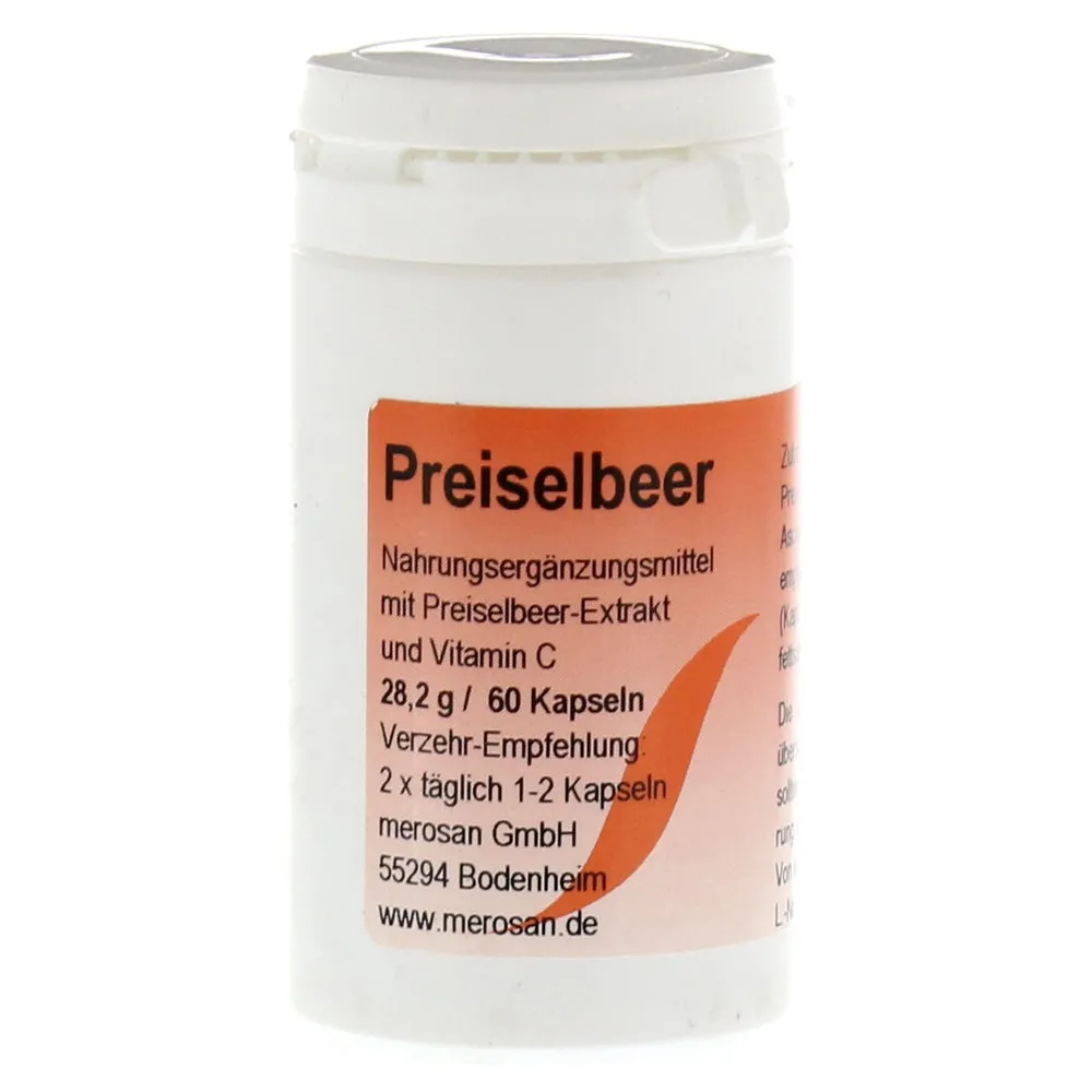 Cápsulas de cranberry (lingonberry) 60 tampa