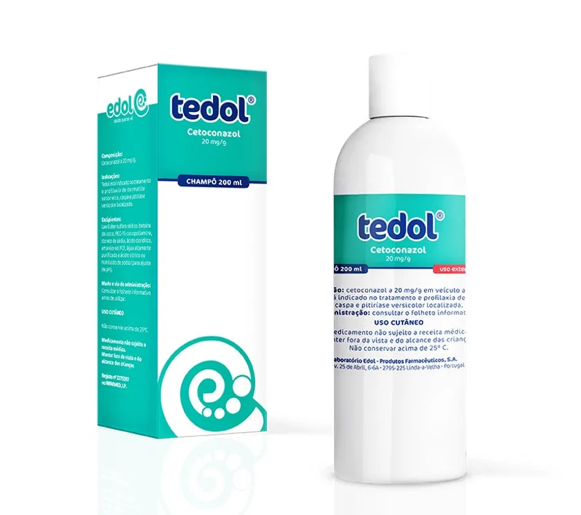 Tedol Champô Cetoconazol 20 mg/g 120 mL