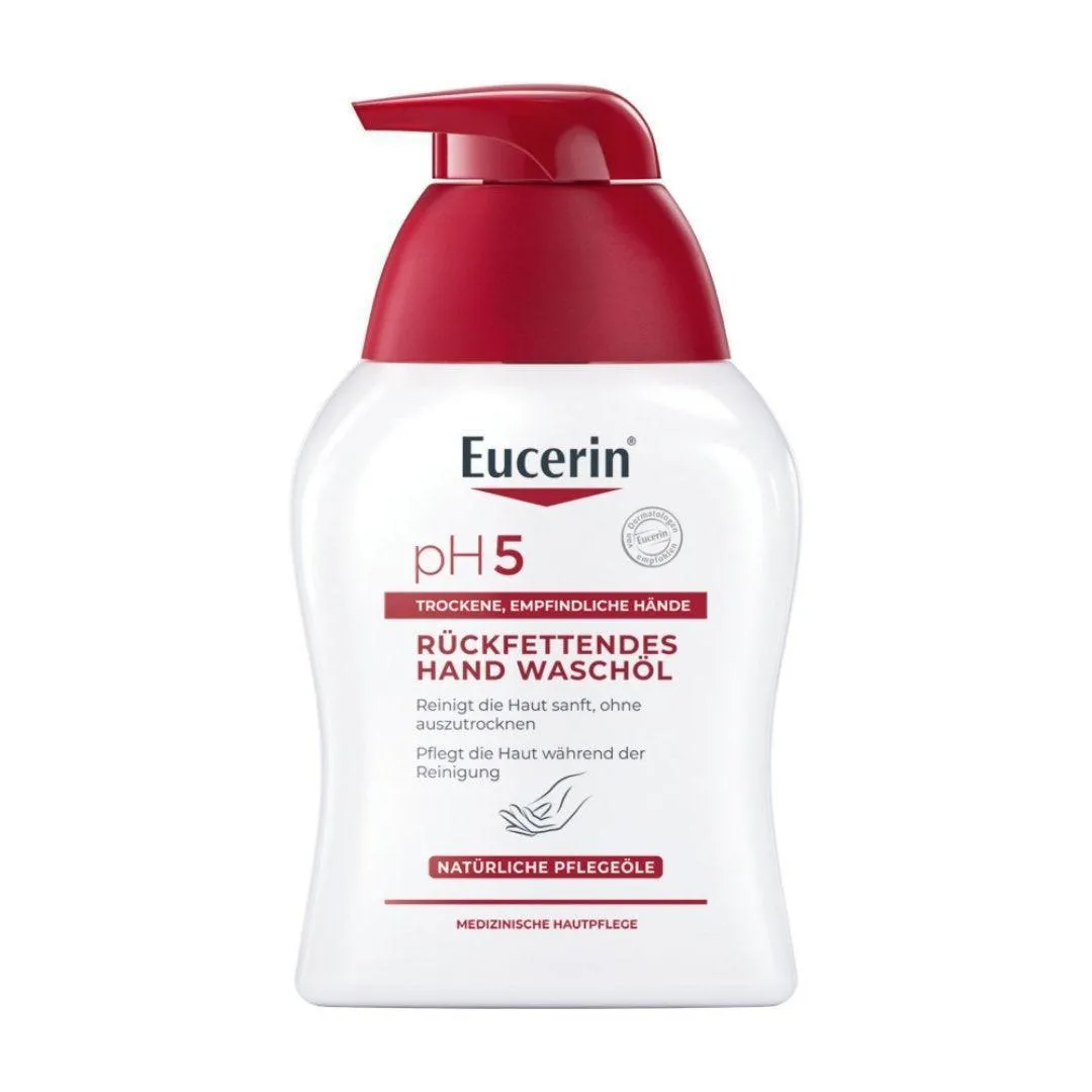 Óleo de lavagem das mãos da eucerina ph5 250 ml