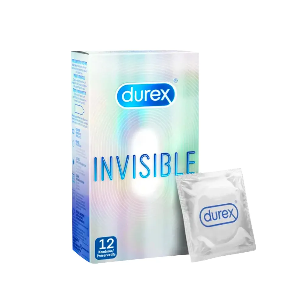 DUREX Condoms extra-finos invisíveis 12 PCs