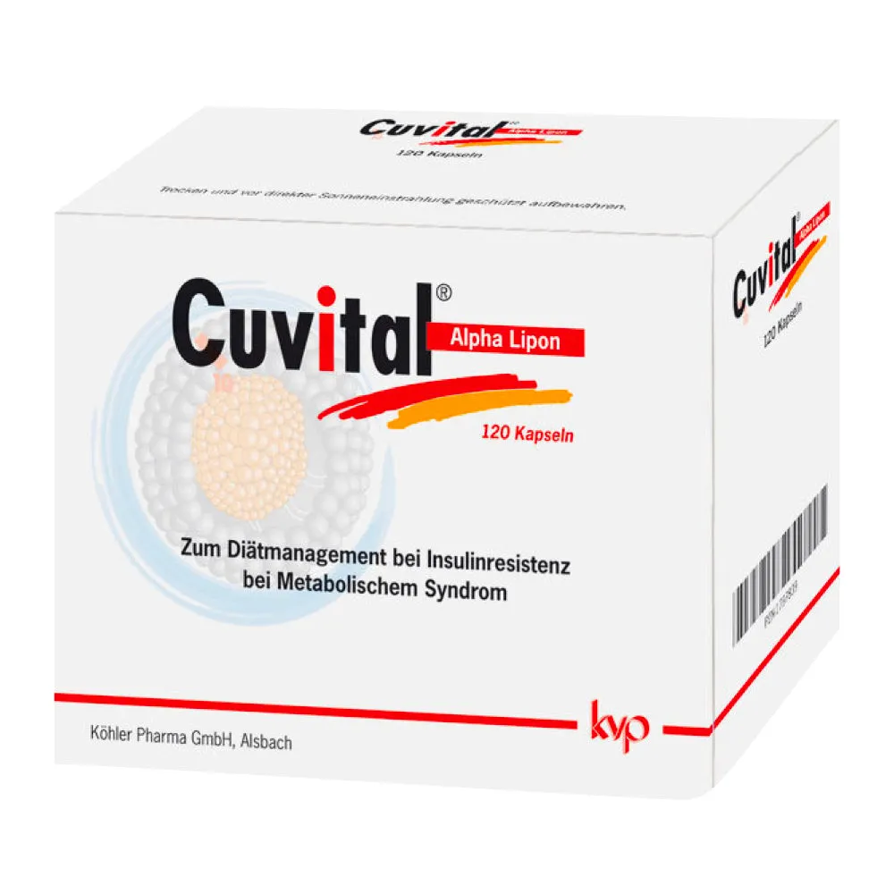 Cápsulas lipóicas alfa cuvital 120 tampa