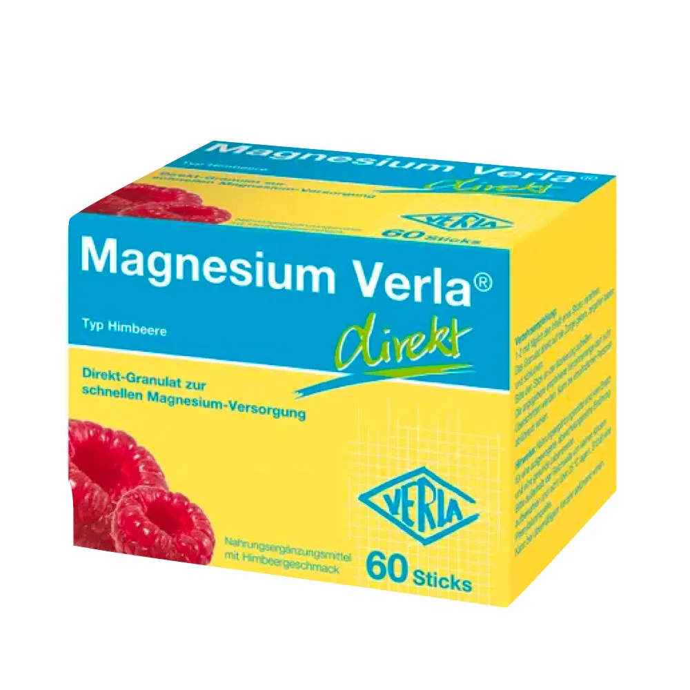 Verla magnésio direto - grânulos de framboesa 60 saquetas