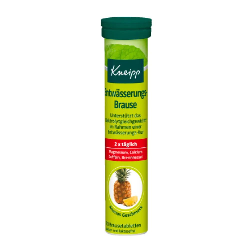 Tablets efervescentes de drenagem de Kneipp 20 guias