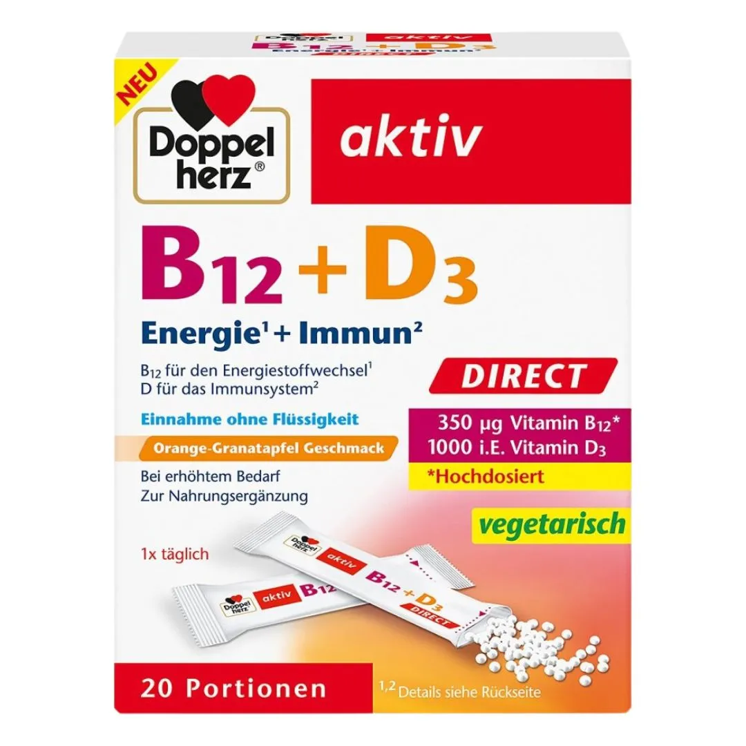 DOPPELHERZ VITAMINA B12 DIRECTE 20 SACHES