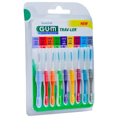 Gum Trav-Ler Brushes interdentais varia de 9 pcs