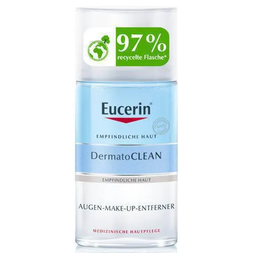Removedor de maquiagem dos olhos da eucerina dermatoclean 125 ml