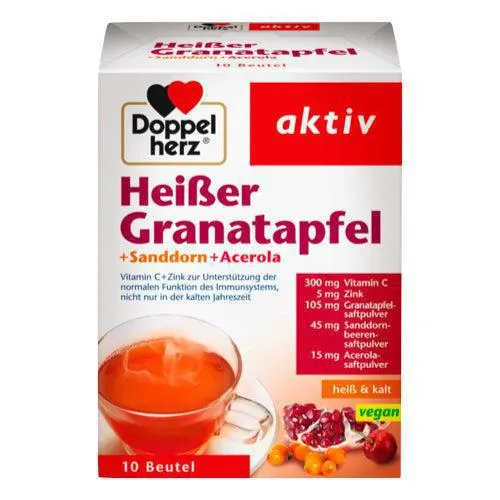 Bebida doppelherz com vitamina C & zinco - romã, Seabuckthorn & Acerola 10 saquetas