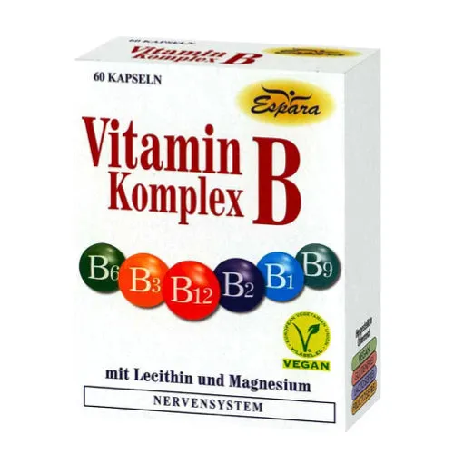 Cápsulas complexas de vitamina B 60 pcs