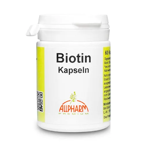 Cápsulas de biotina premium allpharm 60 PCs