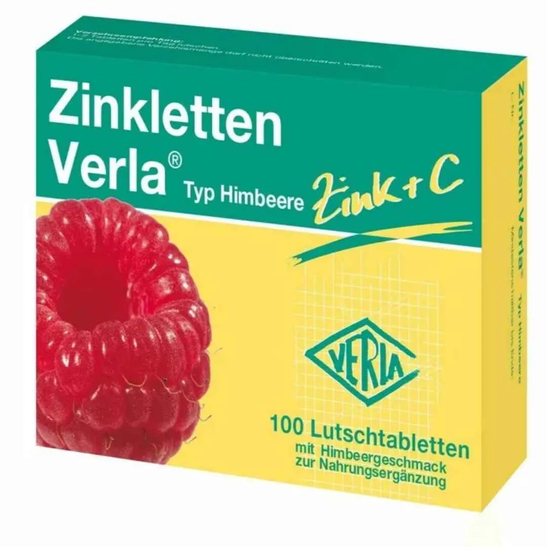 VERLA ZINKLETTEN Raspberry Lozenges 100 PCs