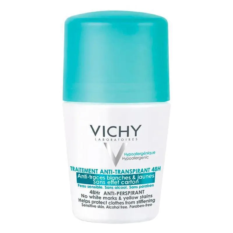 Vichy desodorante sem marcas brancas roll-on 48hr anti -pirante 50 ml