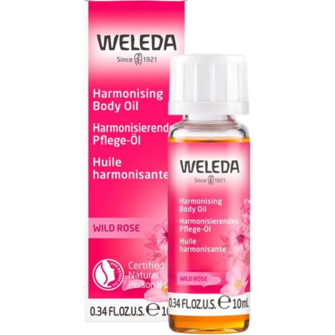 Óleo de corpo de rosa selvagem de Weleda 10 ml