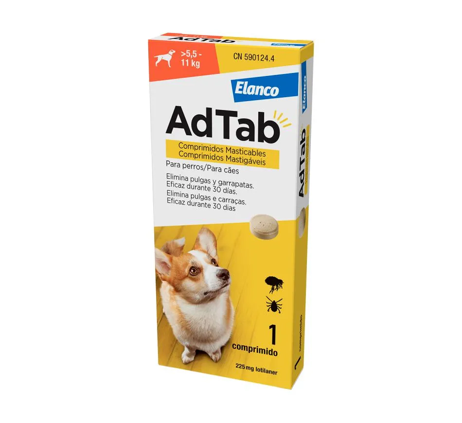 AdTAb Comprimidos Mastigáveis, Cão (5.5-11 kg), 1 Unidade