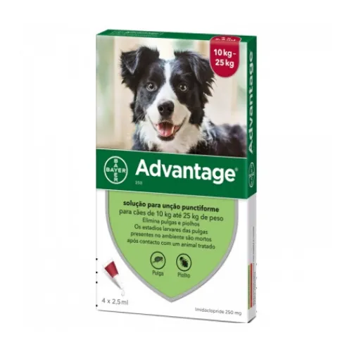 Advantage Cães 10-25kg Pipetas 2,5ml x 4