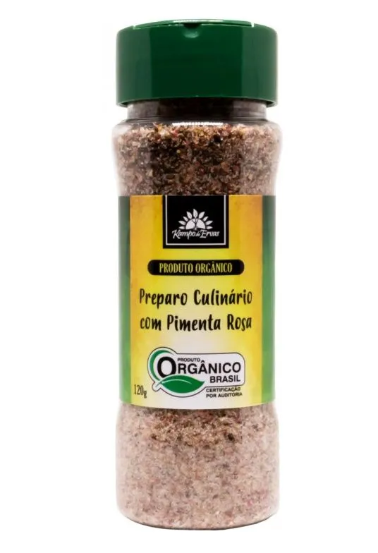 Kampo de Ervas Preparo Culinário Orgânico com Pimenta Rosa e Sal Rosa do Himalaia 120g