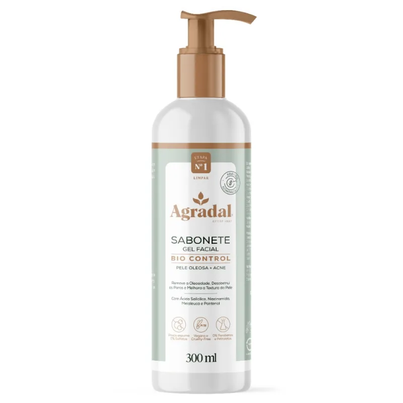 AGRADAL SABONETE GEL FACIAL BIO CONTROL 300ML