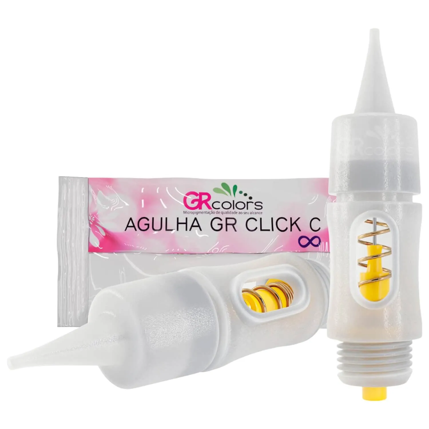 Agulha Gr Colors Click C para Micropigmentação 1 Ponta Regular 0,35mm