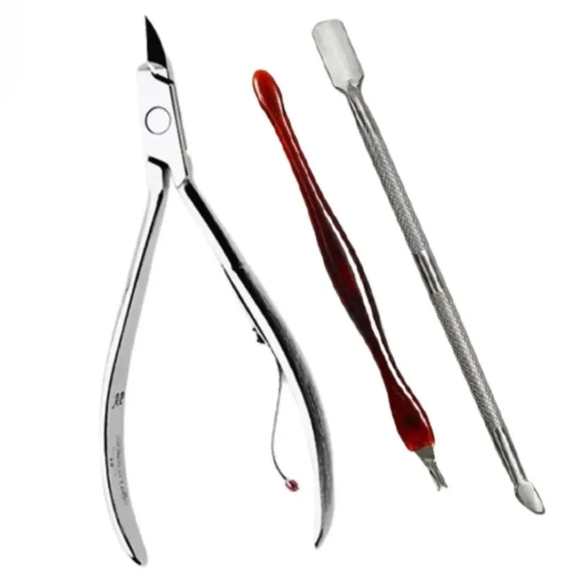 Alicate De Cutícula Solingen Espátula Palito Inox Profissional