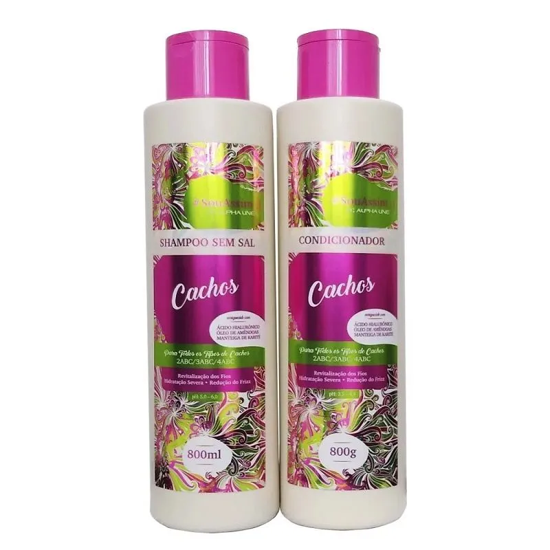 ALPHA LINE KIT SHAMPOO/CONDICIONADOR SOU ASSIM CACHOS 2X800ML