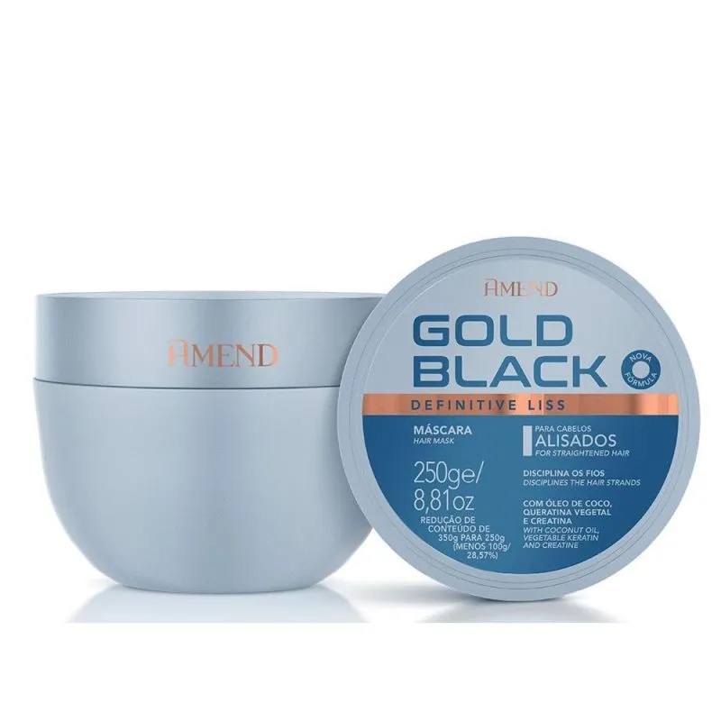 Amend Gold Black Definitive Liss Mascara Intensificadora 250g