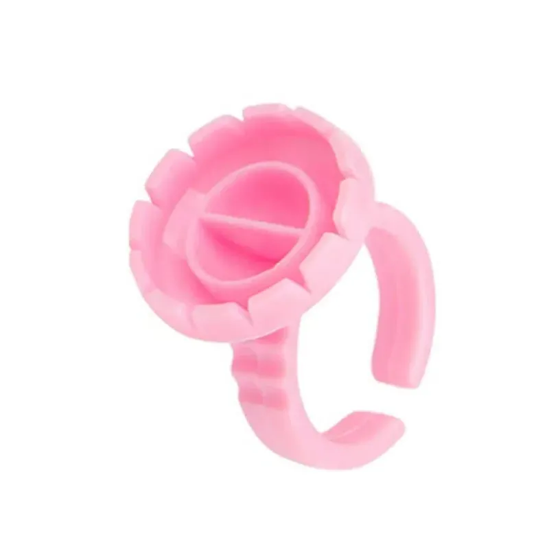 Anel Plástico Flor para Fan Volume Russo 10un