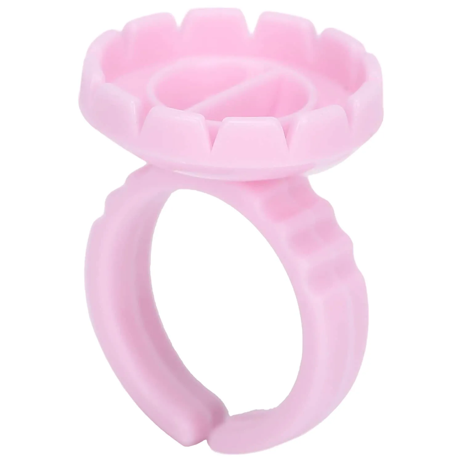 Anel Porta Cola Flor para Extensão de Cílios 100un