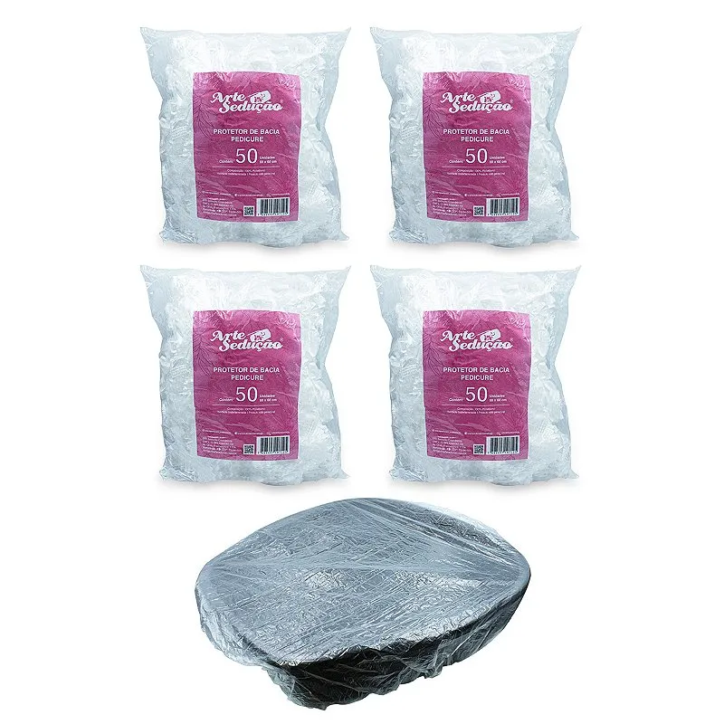 Kit 200 Protetores de Bacia Para Pés Pedicure Descartáveis
